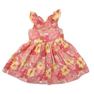 NWOT Janie and Jack floral dress Kids Toddler Girls  12-18M Hawaii Print